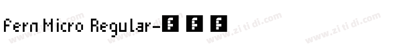 Fern Micro Regular字体转换